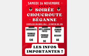 Infos pour la choucroute !