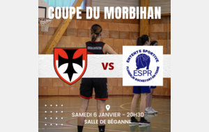 Basket- Quart de finale de coupe du morbihan face à l'ES Pluherlin-Rochefort en Terre