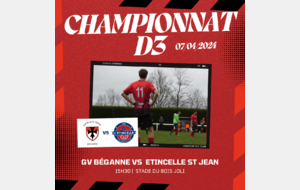 Dix-septième match de championnat face à l'Etincelle St Jean