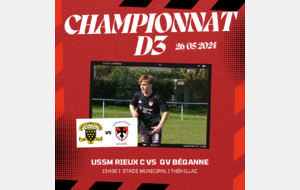 Dernier match de championnat face à Rieux C